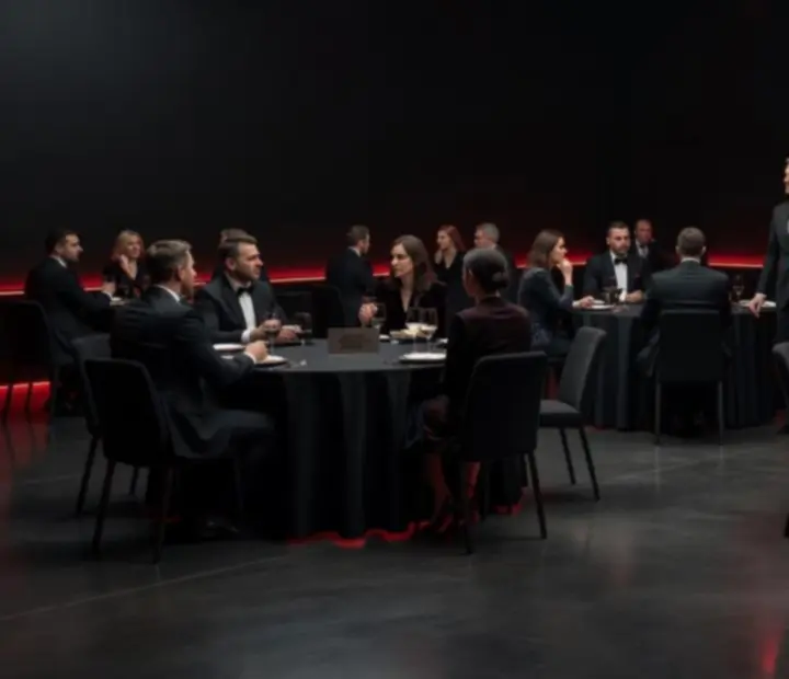 Wieczór tematyczny Kragovelista z rozrywką offline przy eleganckich stołach